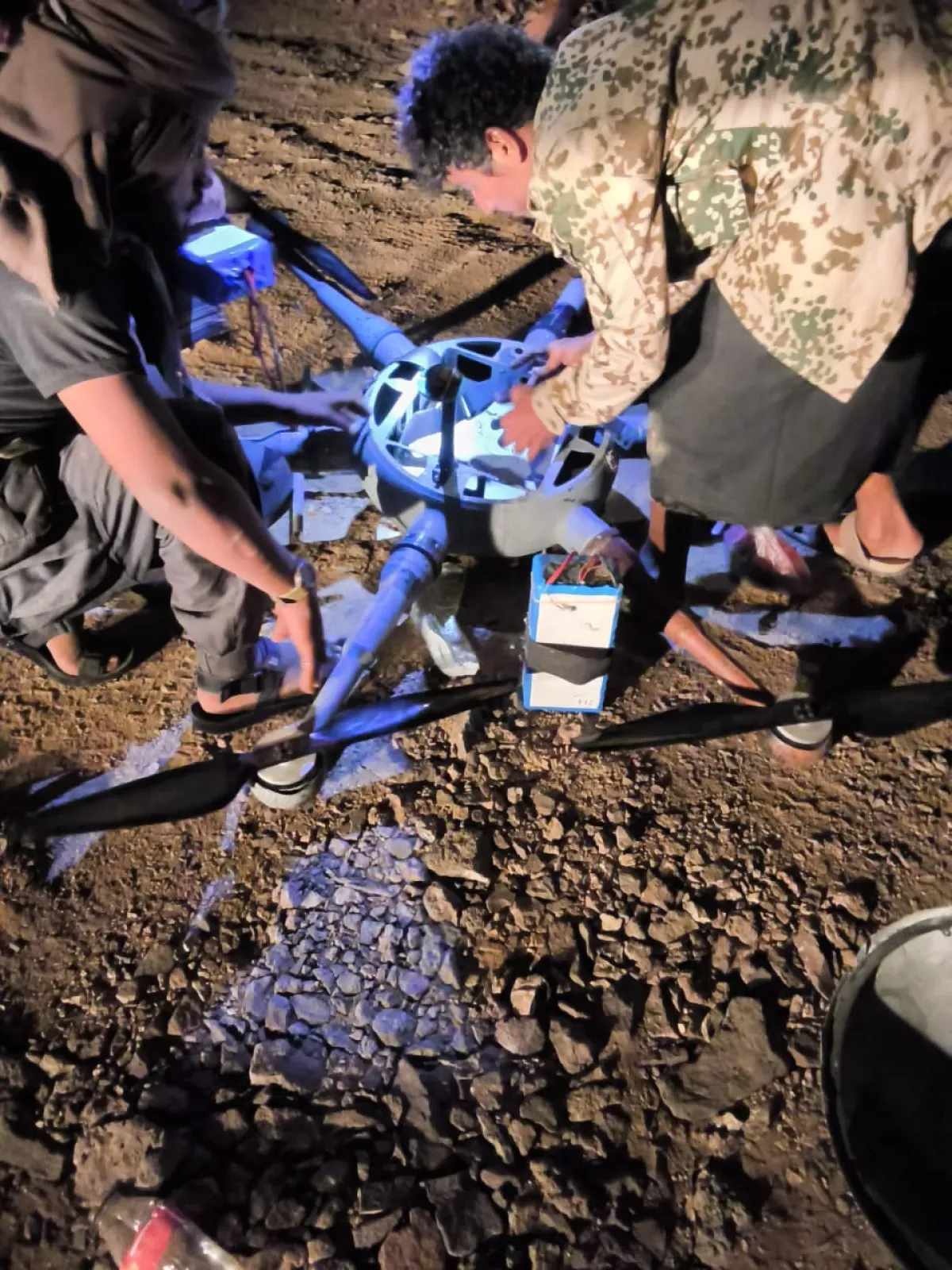 National Resistance Forces Down Houthi Attack Drone in Taiz
